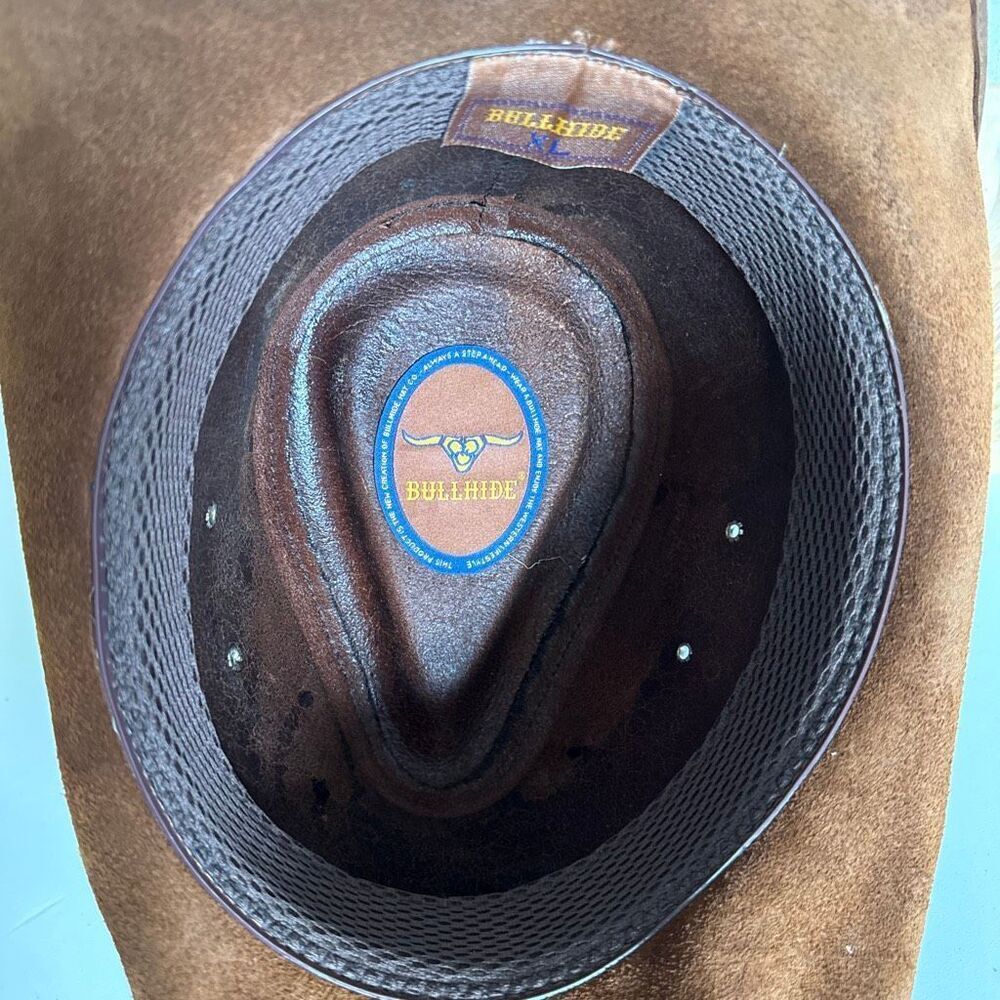 Bullhide Royston Leather Cowgirl Hat Brown Size XL - Picture 7 of 10